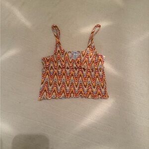 Colorful Zigzag Patterned Women's Top (USED)